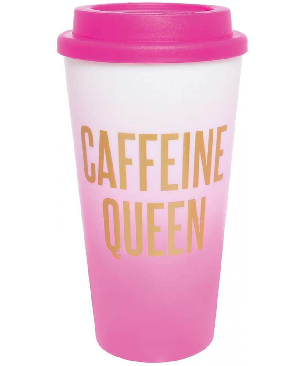 Slant Collections - Acrylic Double-Wall Coffee Tumbler with Lid- 16-Ounce- Caffeine Queen - Caffeine Queen - CQ19EYEYQD4 $5.7...