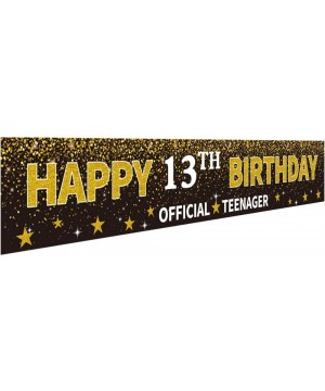 Ushinemi Happy 13th Birthday Banner- Official Teenager Banner- 13 Year Old Birthday Party Decorations Supplies Sign Backdrop-...