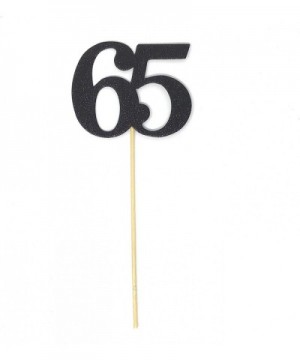 Number 65 Double Sided Centerpiece Sticks Set of 8 Real Glitter (Black) - Black - CT18ZWO0ZT3 $25.17 Centerpieces