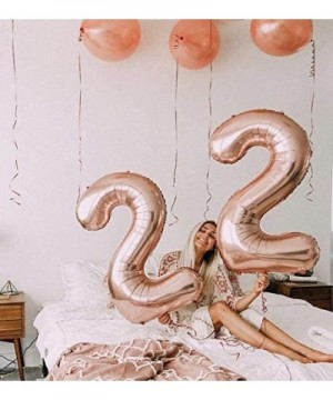 40 Inch Large Rose Gold Balloon Number 2 Balloon Helium Foil Mylar Balloons Party Festival Decorations Birthday Anniversary P...