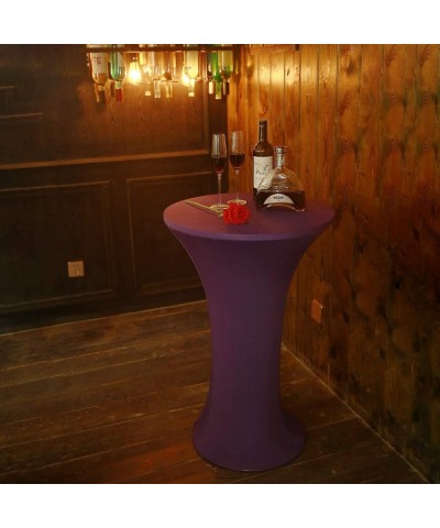 Cocktail Spandex Fitted Stretchable Elastic Tablecloth 24x43 Inch C-Dark Purple - C-dark Purple - C518YIIZEOX $15.94 Tablecovers