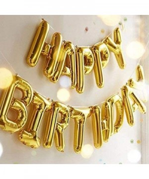 Happy Birthday Balloons- Happy Birthday Banner Foil Letters Balloons Mylar Balloons for Birthday Party Decoration - CK12O664M...