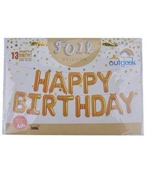 Happy Birthday Balloons- Happy Birthday Banner Foil Letters Balloons Mylar Balloons for Birthday Party Decoration - CK12O664M...