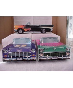 18 ~ Kids Party Food Tray Boxes Classic Cardboard Cars - CD11M0G4915 $26.72 Centerpieces