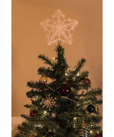 White Star Christmas Tree Topper - Festive Christmas Decor - Sparkling Shatter Resistant Plastic - 8 inch Tall - Perfect for ...