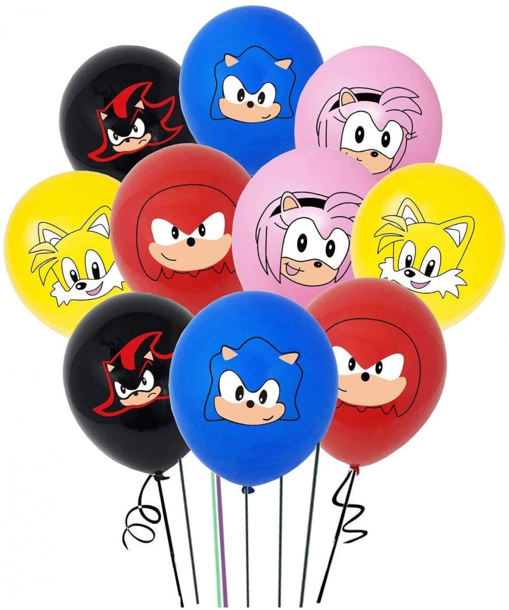 50 PCS Sonic the Hedgehog Balloons Party Supplies 12" Latex Balloons for Kids Baby Shower Birthday Party Decorations - CB19E8...