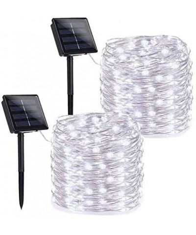 Solar String Lights Outdoor- 2 Pack 78.74ft 240 LED Solar Fairy Lights Waterproof- Solar Silver Wire Twinkle Lights 8 Modes- ...