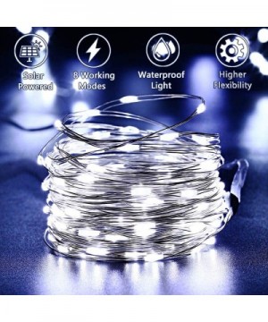 Solar String Lights Outdoor- 2 Pack 78.74ft 240 LED Solar Fairy Lights Waterproof- Solar Silver Wire Twinkle Lights 8 Modes- ...