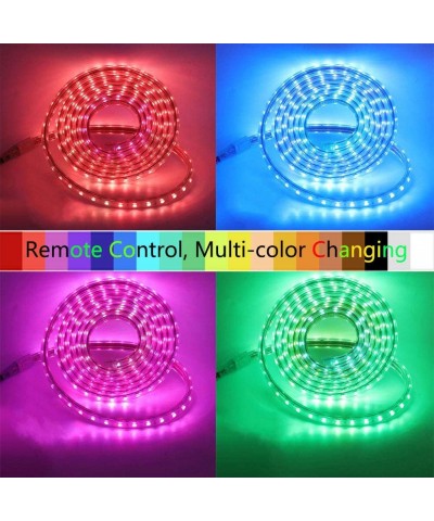 LED Strip Lights- RGB Rope 6.6ft High Voltage AC 110V-120V 120 Units SMD 5050 LEDs Remote Control Multi-Color Changing Waterp...