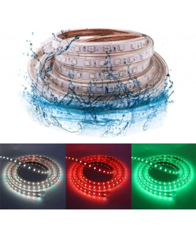 LED Strip Lights- RGB Rope 6.6ft High Voltage AC 110V-120V 120 Units SMD 5050 LEDs Remote Control Multi-Color Changing Waterp...