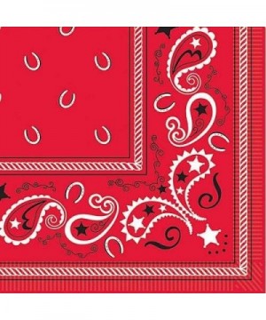 Red Western Bandana Party Bundle - Includes Paper Plates & Napkins for 8 Guests - CC18MGN0XLI $9.74 Party Packs