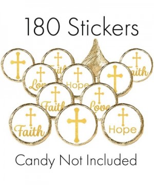 Gold Cross Baptism Party Favor Stickers - 180 Labels - C3180MSLM3Z $6.19 Favors