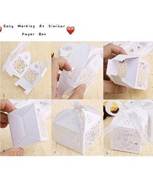 Baby Shower Girl Favor Gift Box Laser Cut Carriage Bomboniere Candy Boxes Pink (50pcs) - CX12KE9OET1 $12.07 Favors