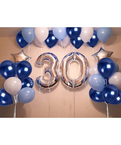 Chrome Metallic Navy Blue Balloons 12 Inch Latex Bulk Pack of 36 for Mermaid Birthday Dark Blue Nautical Baby Shower Graduati...
