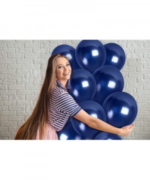 Chrome Metallic Navy Blue Balloons 12 Inch Latex Bulk Pack of 36 for Mermaid Birthday Dark Blue Nautical Baby Shower Graduati...