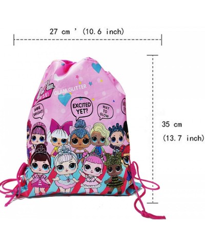 12 pcs L.O.L. Party Drawstring Backpack- Cute LOL Gift Favor Bags Birthday party Supplies for kids Children Girls Baby Shower...