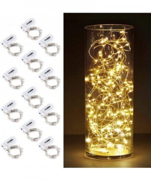 12 Pack Fairy Lights Battery Operated String Lights- 20 LED on 3.3ft Silvery Copper Wire- Firefly Fairy String Lights Warm Wh...