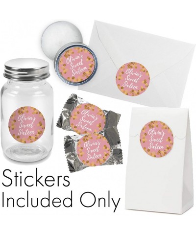 Personalized Sweet 16 Large Favor Stickers - 1.75 in. - 40 Labels (Pink & Gold) - Pink & Gold - CD190I3HL5I $11.01 Favors