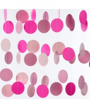 Hot Pink Paper Garland Circle Dots Hanging Happy Birthday Baby Shower Wedding Party Decoration- 2 inch- 26 feet in Total - CB...