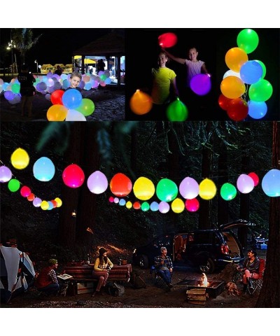 40 Pack LED Light Up Balloons- Premium Mixed-Colors Flashing Party Lights Lasts 12-24 Hours - Glow in the dark For Parties- B...