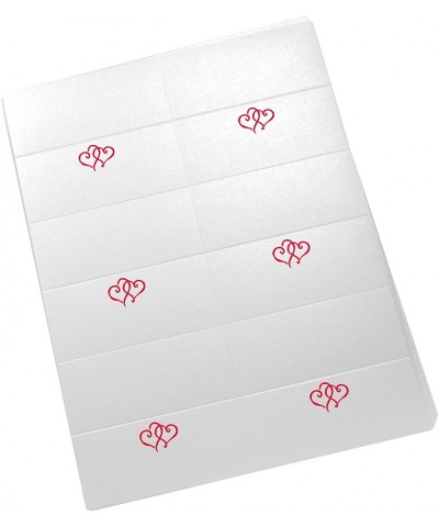 Linked Hearts Printable Place Cards- Ruby Red- Set of 60 (10 Sheets)- Laser & Inkjet Printers - Perfect for Wedding- Parties-...