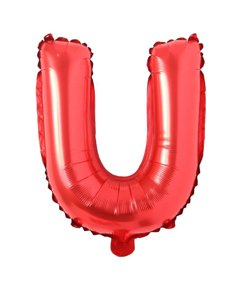 16" inch Single Red Alphabet Letter Number Balloons Aluminum Hanging Foil Film Balloon Wedding Birthday Party Decoration Bann...