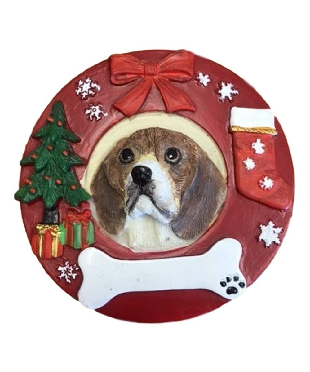 Dog Ornament - Unpainted Ceramic Bisque - Hand Poured in The USA (Beagle) - Beagle - CY18I4DHI9G $5.08 Ornaments