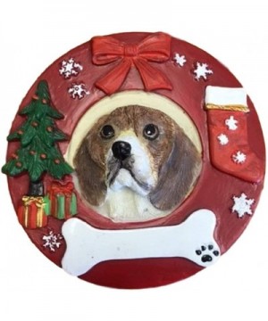 Dog Ornament - Unpainted Ceramic Bisque - Hand Poured in The USA (Beagle) - Beagle - CY18I4DHI9G $5.08 Ornaments