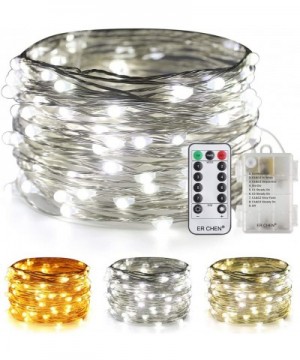 Color Changing Battery Operated Fairy Lights- 33ft 100 LED 8 Modes Silvery Copper Wire Twinkle String Lights with Remote/Time...