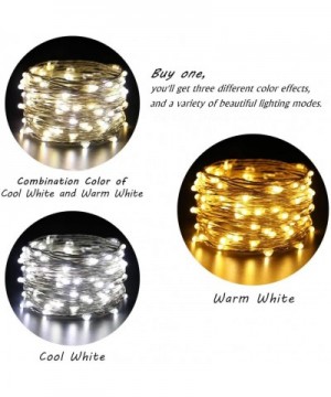 Color Changing Battery Operated Fairy Lights- 33ft 100 LED 8 Modes Silvery Copper Wire Twinkle String Lights with Remote/Time...