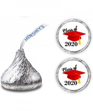216 Graduation Party Cap Class of 2020 Favor Kisses Stickers Labels (red) - Red - CP18DH3QLKI $7.46 Favors