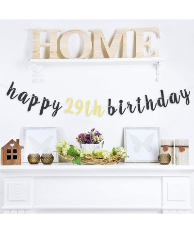 29 Birthday Gift Decoration Happy 29th Birthday Glitter Garland Banner Perfect for Cheers to 29 Years Old Bday Party Decorati...