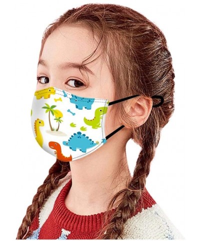 Fashion Protective Kids Reusable Face_Mask Bandanas Breathable Cute Cartoon Print Cotton for Children - 5PCS_J - C819H5TUG6K ...