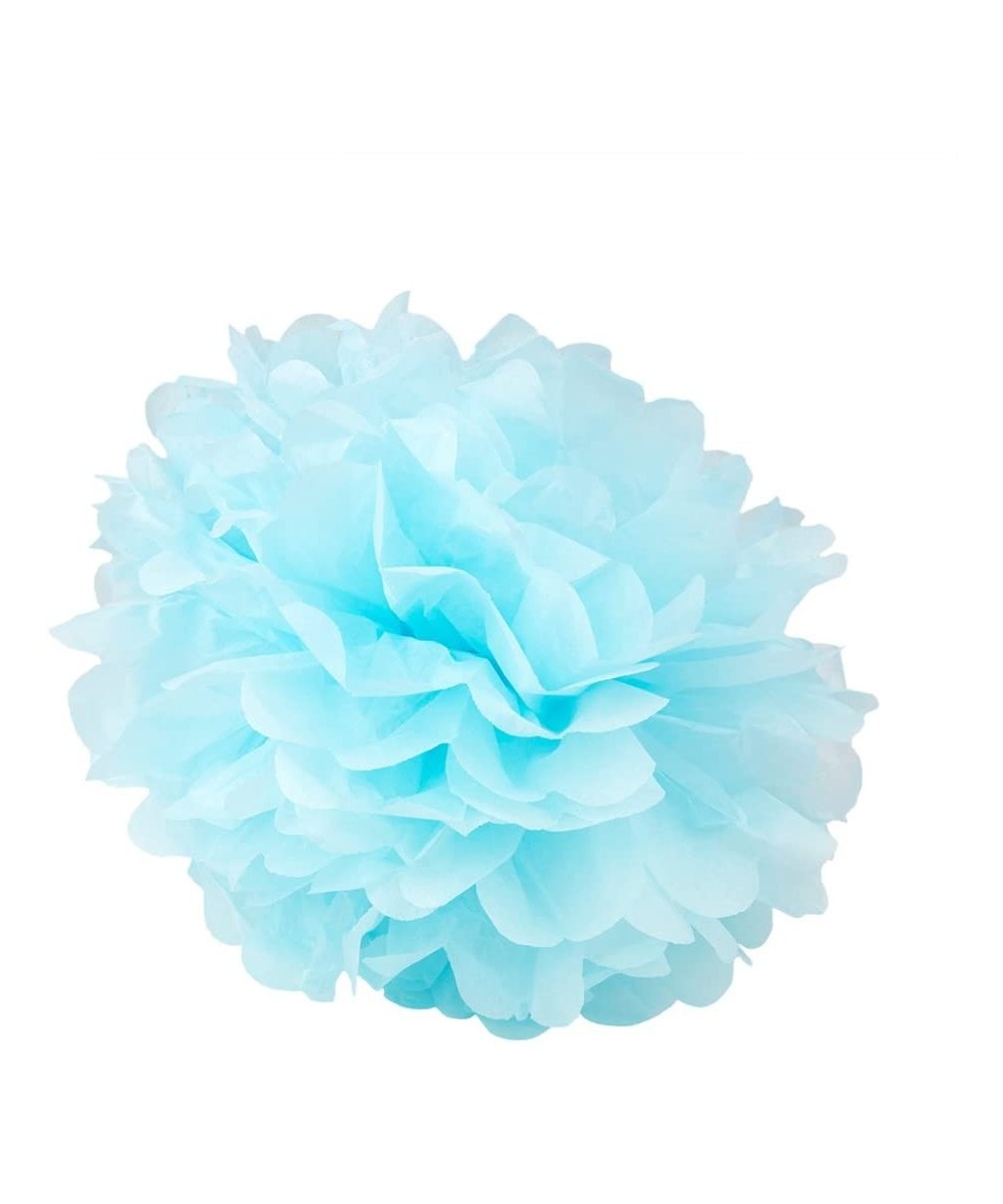 (Powder Blue 16") - Tissue Pom Poms Flower Party Decorations for Weddings- Birthday Parties- Bridal- Baby Showers and Nursery...