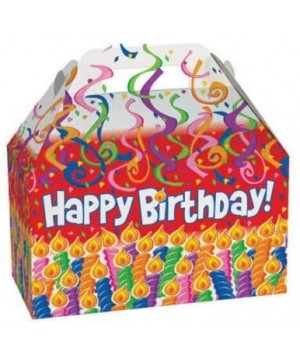 Designed Gable Gift Box 8.5"x4.75"x5.5" with Handle Choose Design (Birthday Candles) npKN403 - (Birthday Candles) - CQ192GCQT...