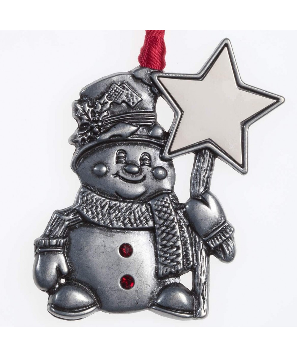 Personalized Pewter Birthstone Snowman Ornament- January - January - CO18LNMENKE $11.19 Ornaments