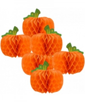 12pc Honeycomb Tissue Paper Pumpkins Decorations for Hanging Or Centerpieces for Halloween Thanksgiving and Fall - C619E3R50M...