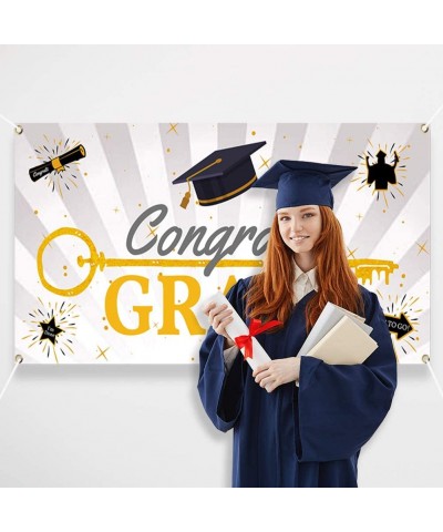 Graduation Party Banner- Extra Large 78.8"x40.3" for 2021 Graduation Party Supplies - Booth Backdrop/Photo Prop- Graduation D...