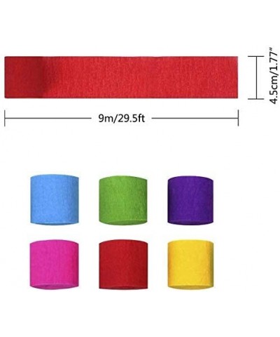 36 Rolls Crepe Paper Streamers 6 Color for Birthday Party Graduation Ceremony Decoration - CC182GG8ZE3 $6.22 Streamers