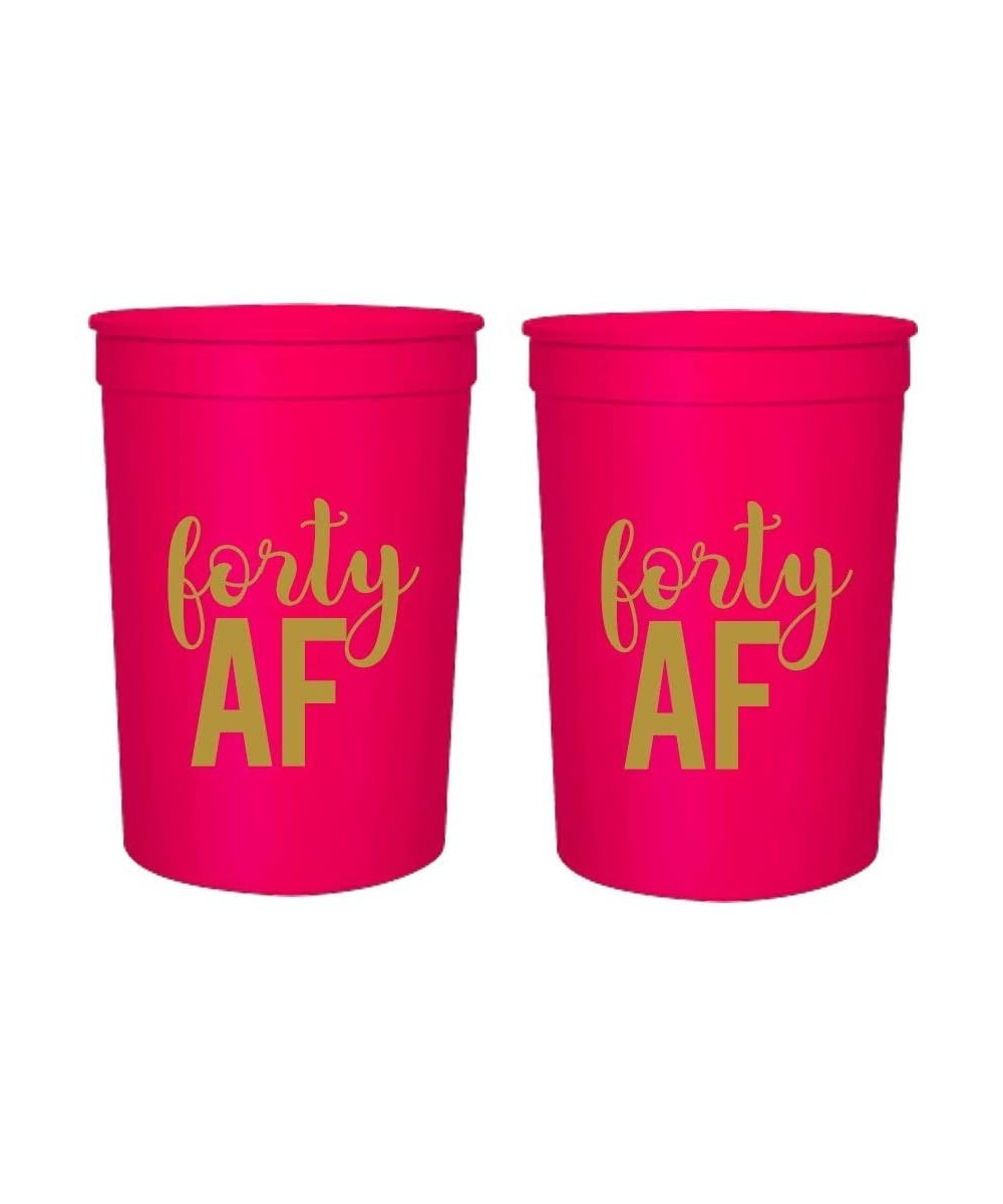 Forty AF- 40 AF- 40th Birthday Cups- 40th Birthday Party Cups Set of 12 16oz Cups- 40th Birthday Stadium Cups- Perfect for Bi...