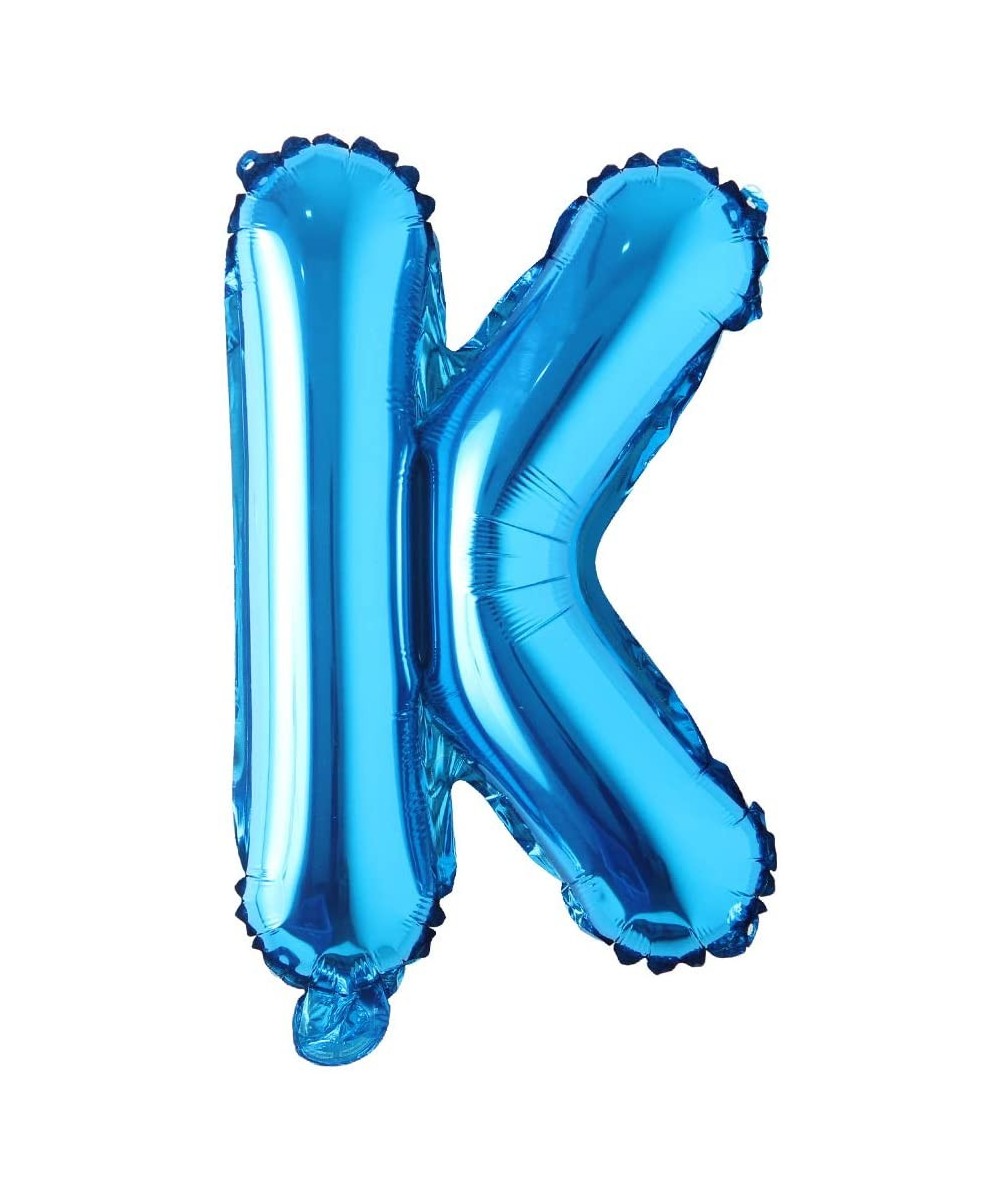 16" inch Single Blue Alphabet Letter Number Balloons Aluminum Hanging Foil Film Balloon Wedding Birthday Party Decoration Ban...