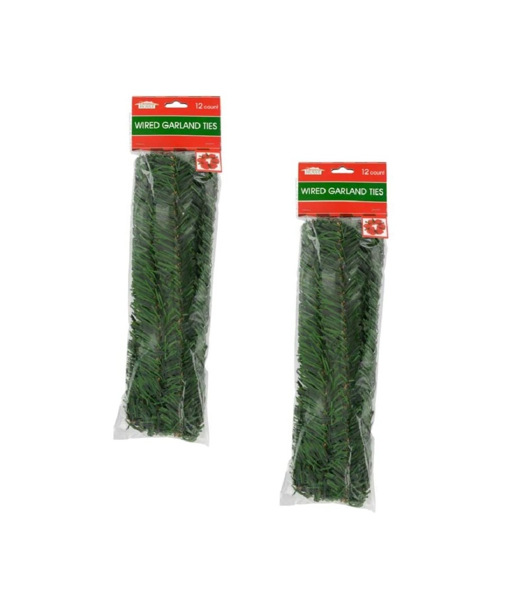 24 Count Flexible Wire Holiday Pine Garland Ties 12 Inch - C018Y54HYWU $13.14 Garlands