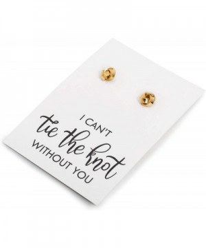 Bachelorette Party Gift Earrings - Love Knot Earrings -"I Can't Tie The Knot Without You" Gift For Bridesmaids - CI18RS8IR50 ...