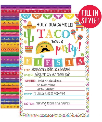 Fiesta Invitation- Fiesta Birthday Party Invitation- Mexican Fiesta Birthday Party Invitation- Taco Bout a Party Invitation- ...