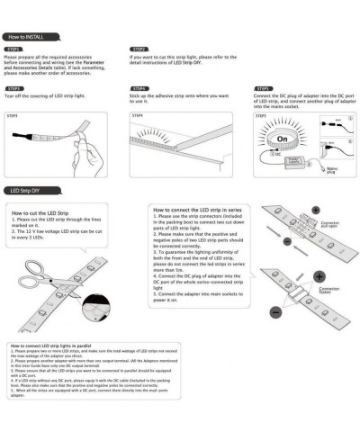 Water-Resistance IP65- 12V Waterproof Flexible LED Strip Light- 16.4ft/5m Cuttable LED Light Strips- 300 Units 3528 LEDs Ligh...