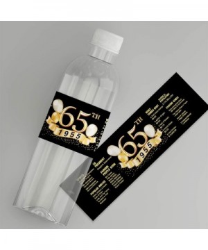 65th Birthday Party 1955 Sign Water Bottle Labels - 65th Birthday Decorations Gifts for Women or Men - 65 Years Wedding Anniv...