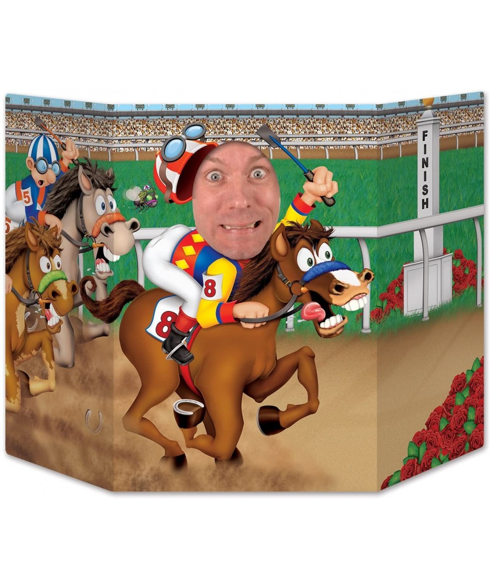 Horse Racing Photo Property- 3-Feet 10-Inch by 25-Inch- Multicolor - CD11T1KF3RR $9.49 Photobooth Props