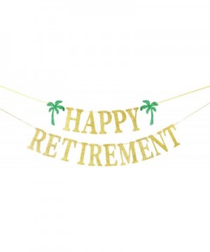 Gold Glittery Happy Retirement Banner- Official Retired Decor - Retirement Party Decorations Supplies - CD19GRZ8CCG $8.19 Ban...