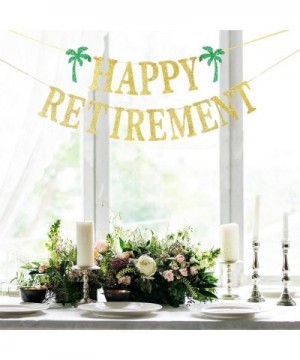 Gold Glittery Happy Retirement Banner- Official Retired Decor - Retirement Party Decorations Supplies - CD19GRZ8CCG $8.19 Ban...