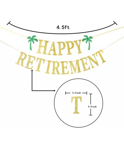 Gold Glittery Happy Retirement Banner- Official Retired Decor - Retirement Party Decorations Supplies - CD19GRZ8CCG $8.19 Ban...